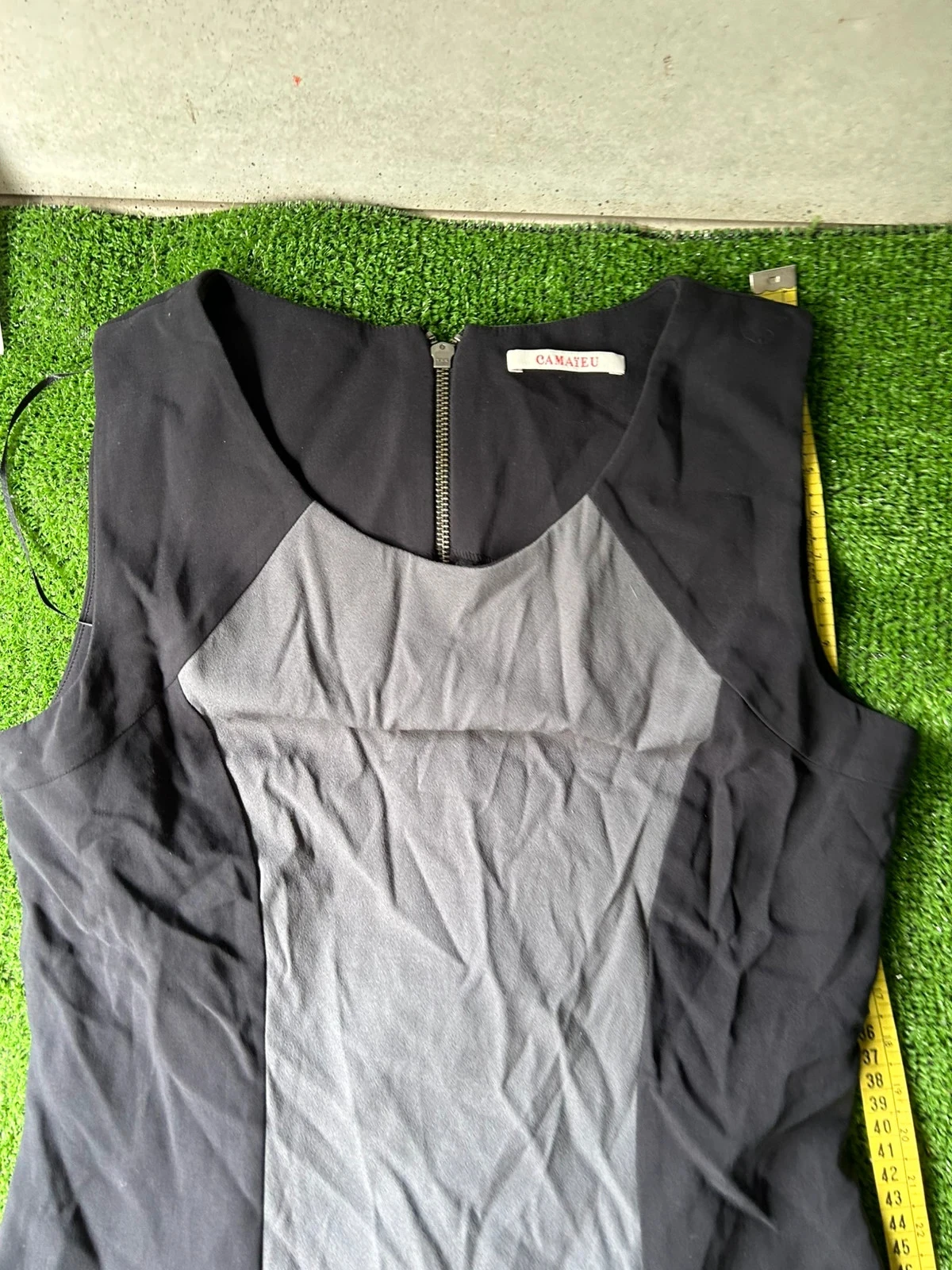 Black grey casual camaïeu dress size M – photo 3